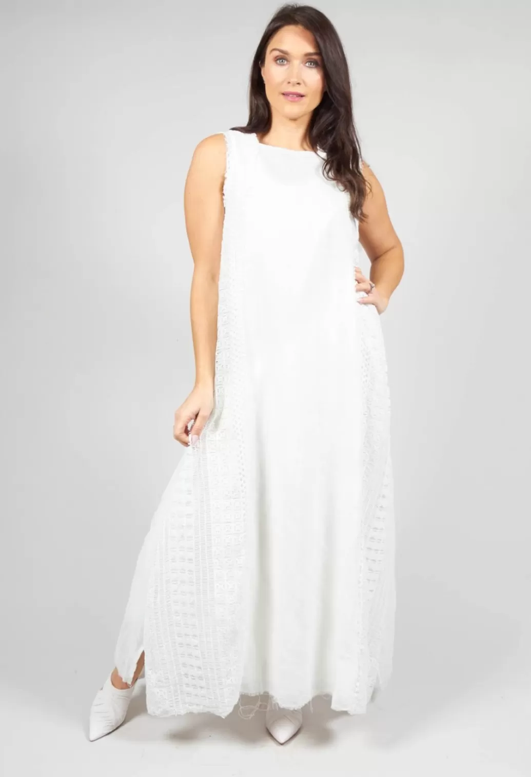 Dresses^Un-namable Agatha Dress With Lace Detail In White