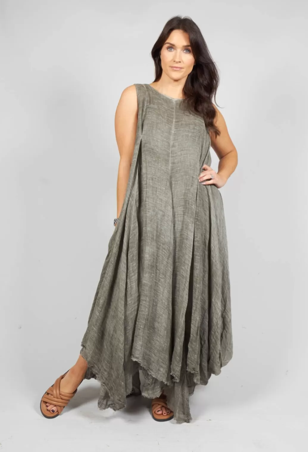 Dresses^Un-namable Air A Line Dress In Grey Green