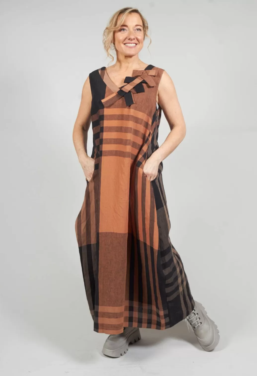 Dresses^Kedziorek A-Line Linen Dress In Copper