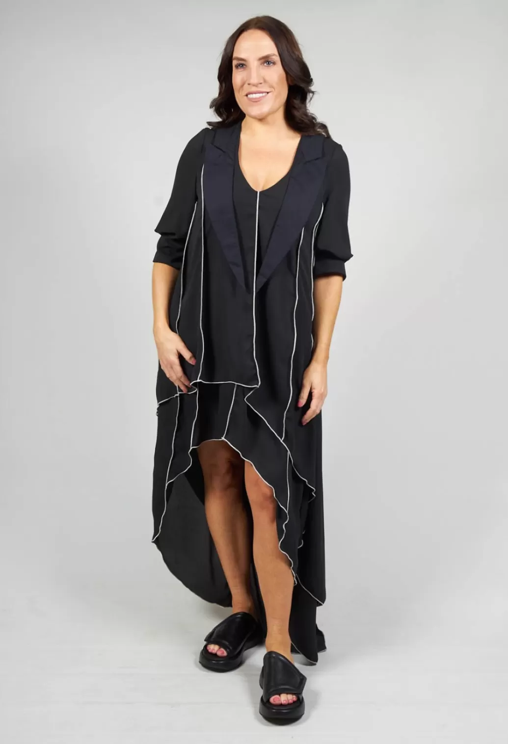 Dresses^Nostra Santissima Asymmetric Layered Dress In Black