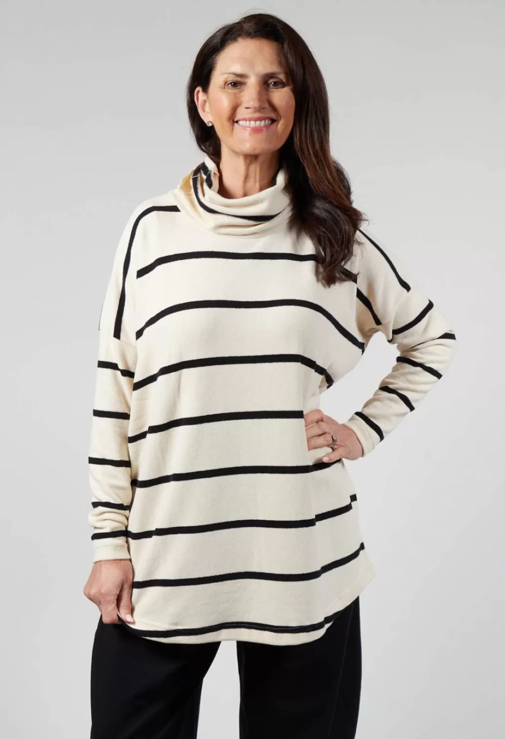 Jumpers^Mama B Bill Jumper In Nero Stripe