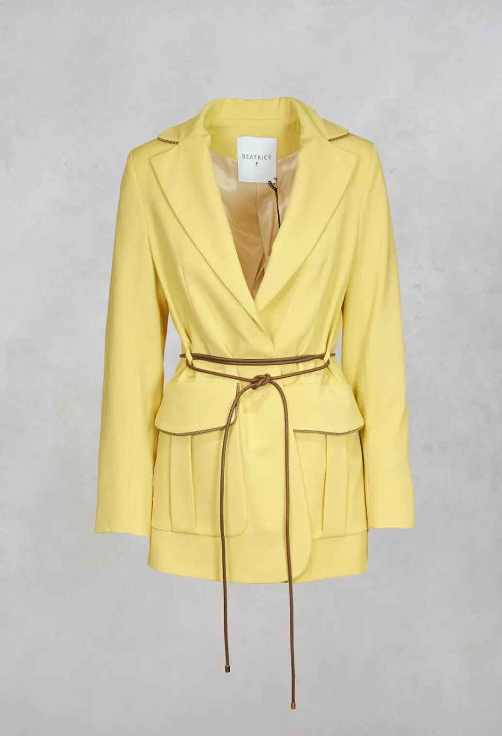 Jackets^Beatrice B Blazer In Cream Yellow