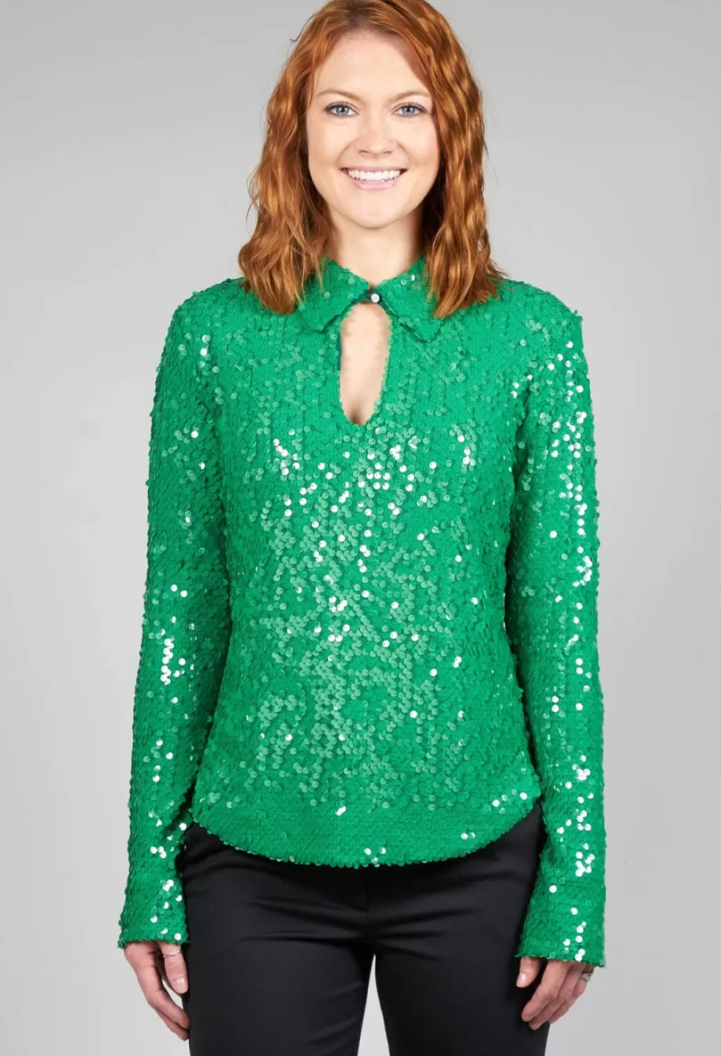 Shirts & Blouses^Beatrice B Blouse With Sequin Detail In Green