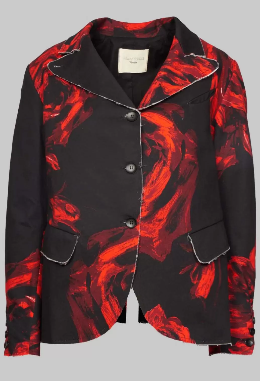 Jackets^Marc Point Bold Print Blazer In Black And Red