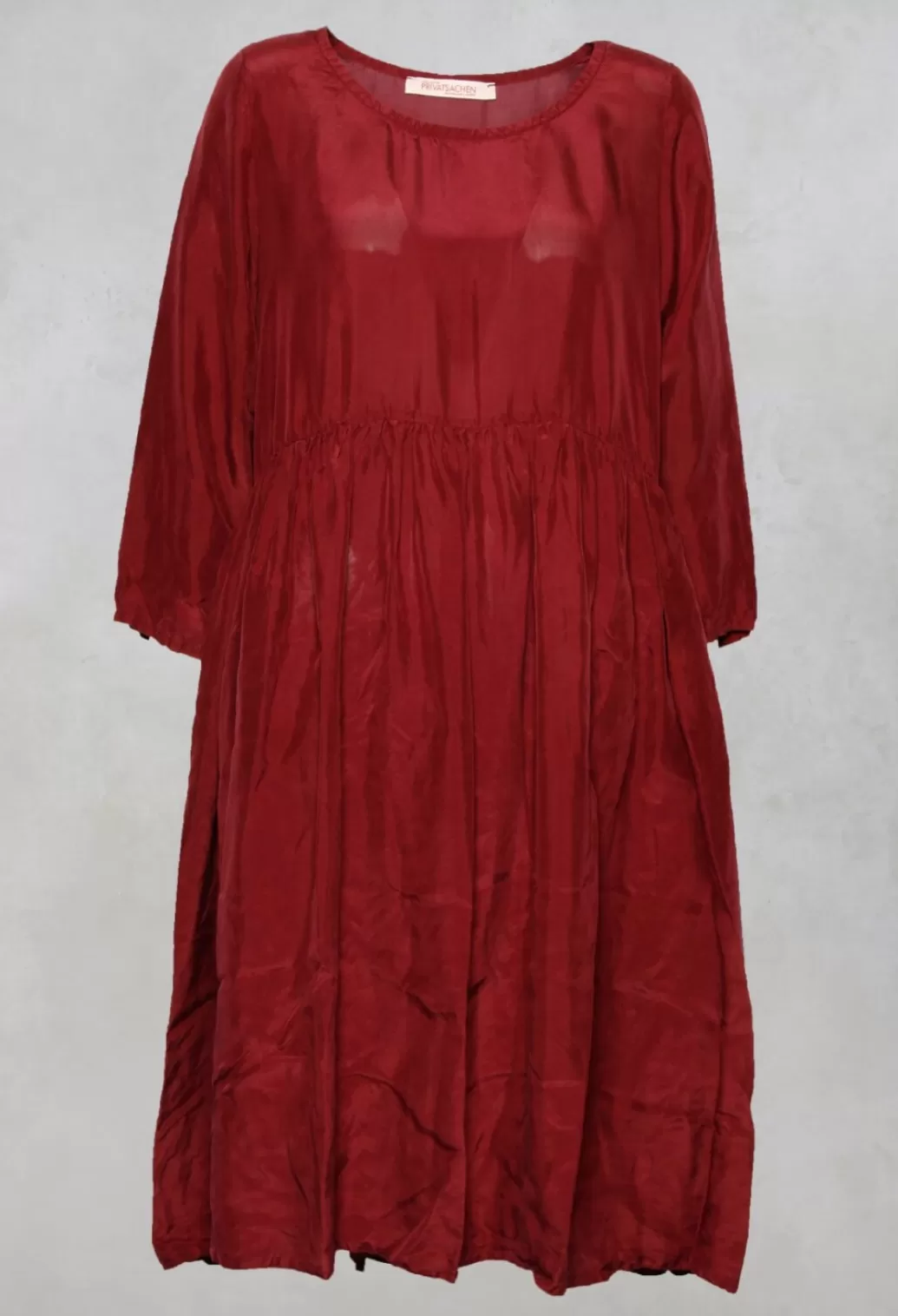 Dresses^Privatsachen Braunicht Silk Dress In Marone Red