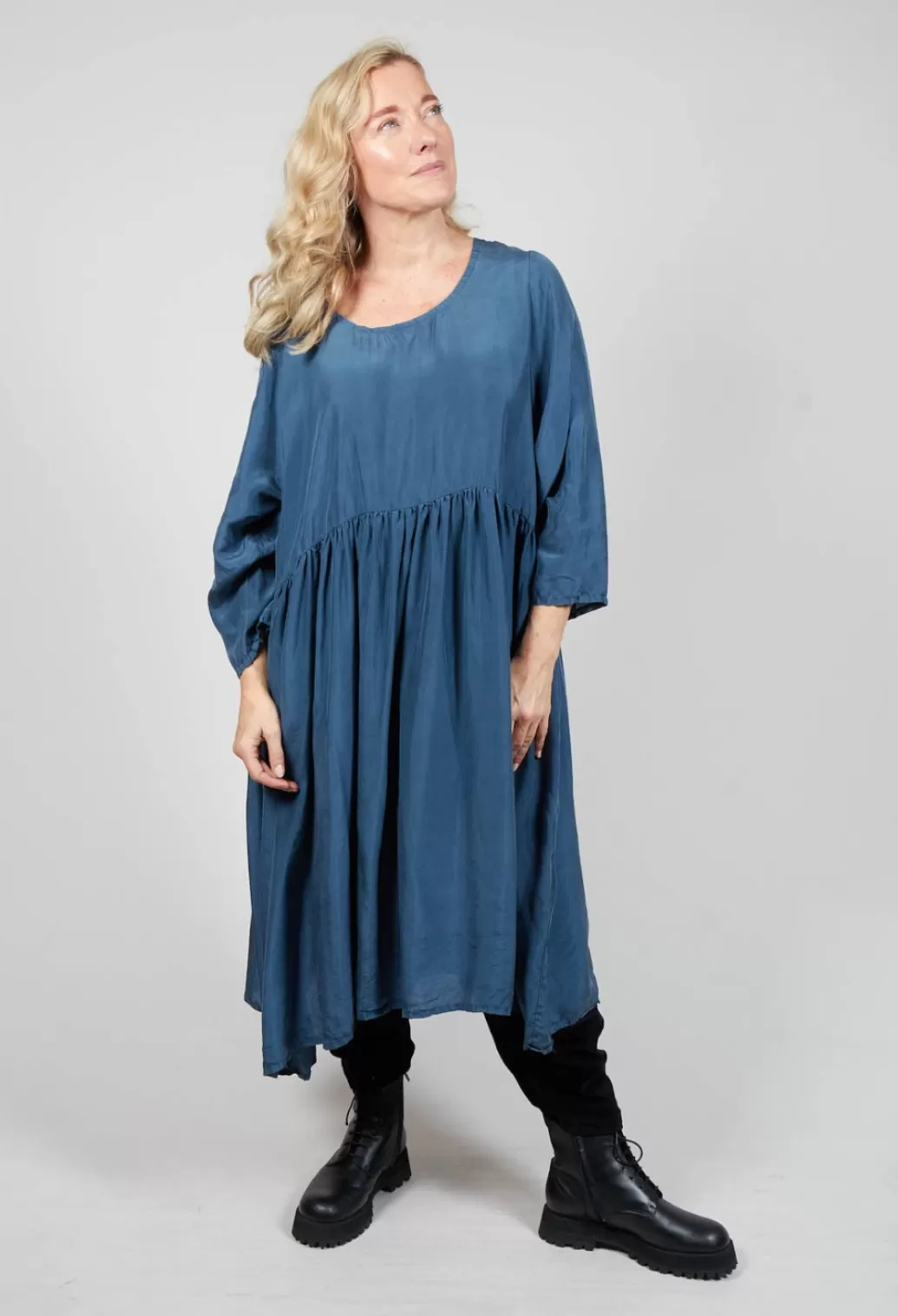 Dresses^Privatsachen Braunicht Silk Dress In Tag Blue