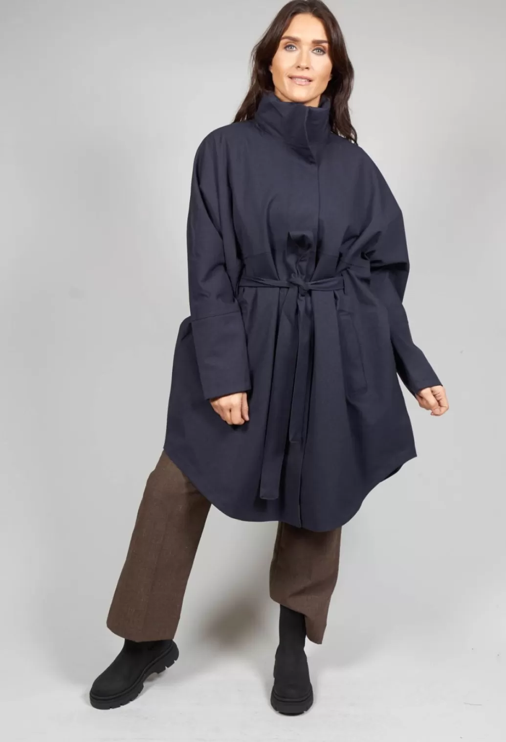 Jackets^BRGN Bris Poncho In Dark Navy