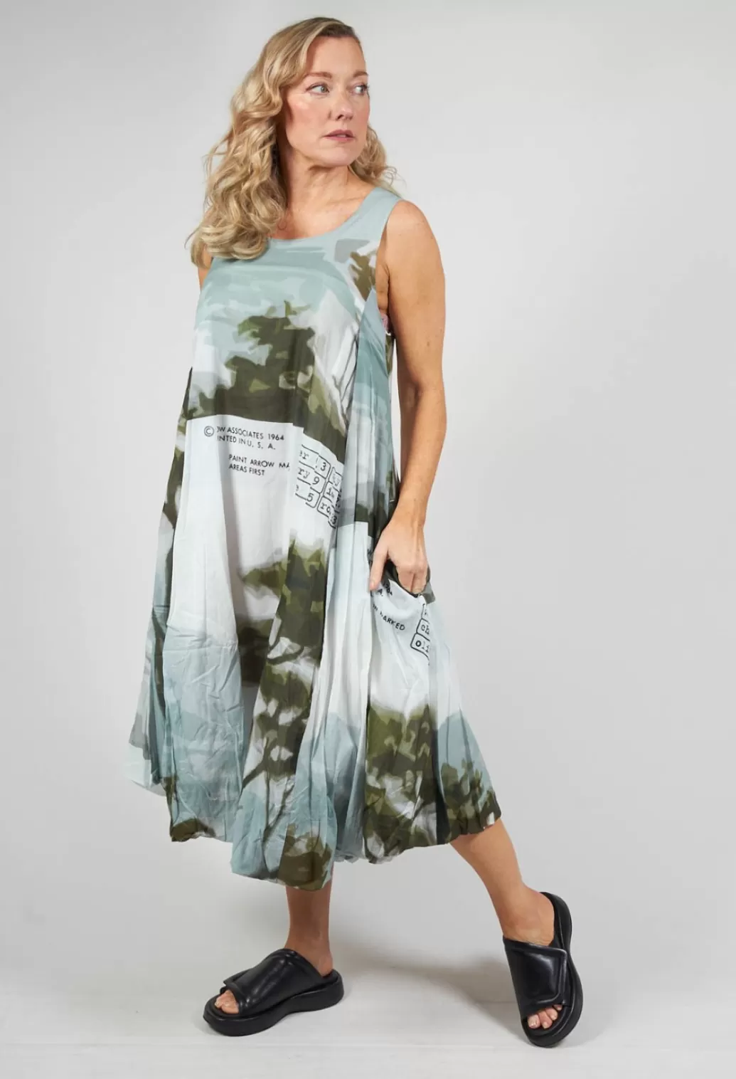 Dresses^Rundholz Black Label Bubble Hem Sleeveless Dress In Landscape 2