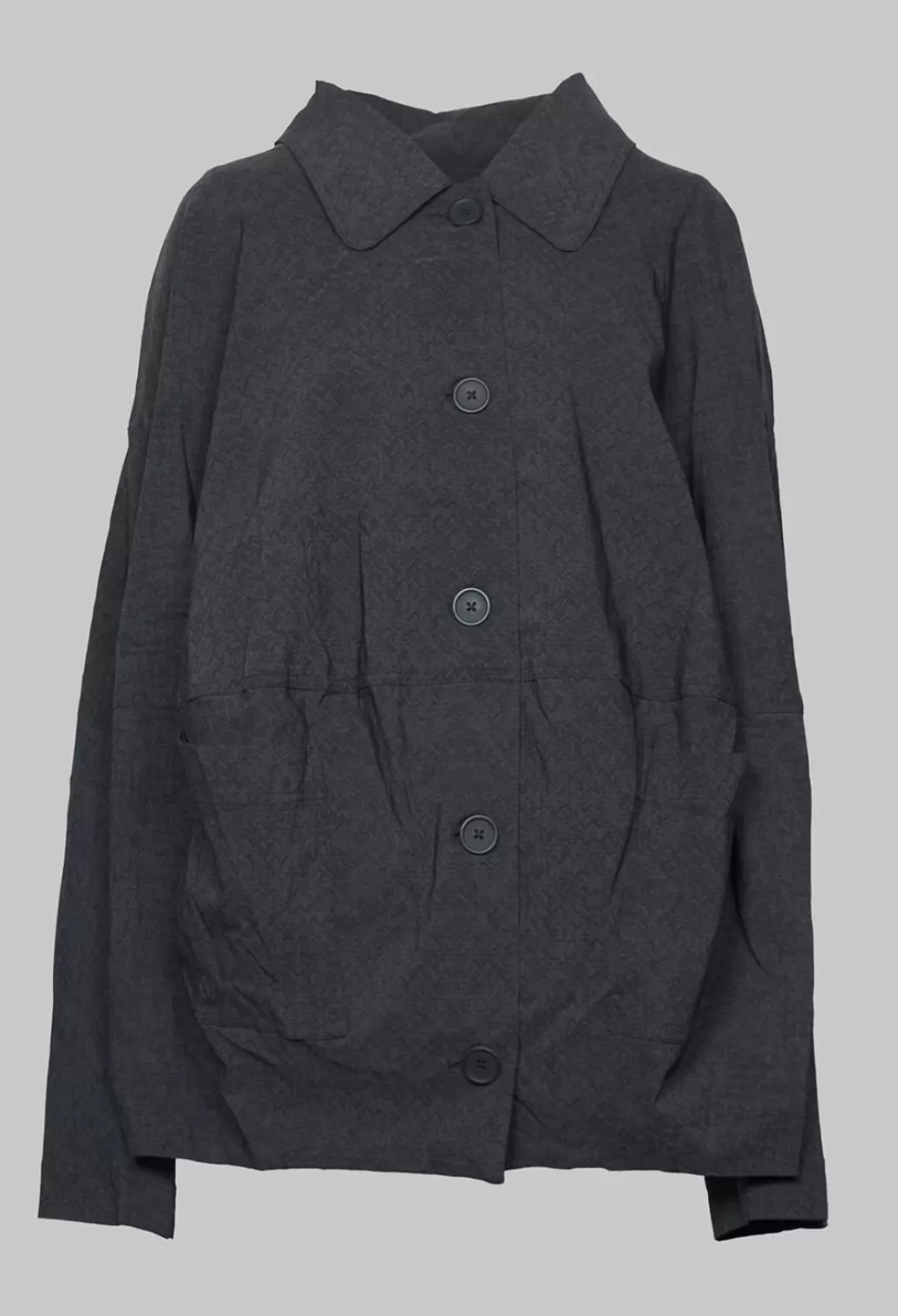 Jackets^Rundholz Black Label Button Through Jacket With Patch Pockets In Slate Faux