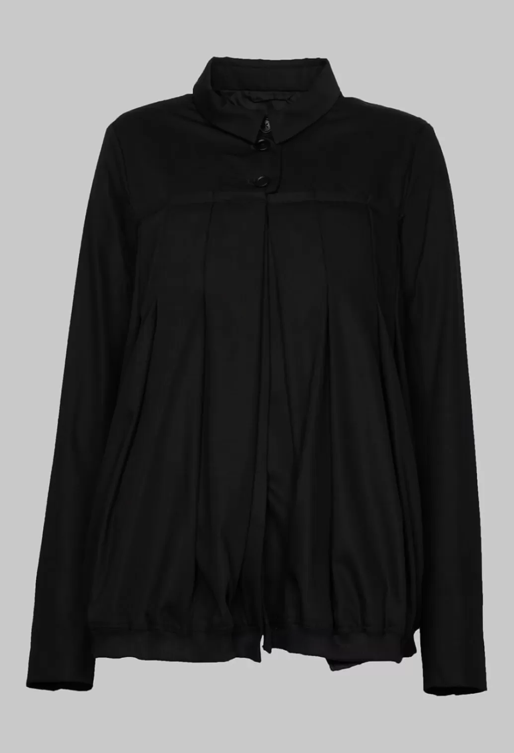 Jackets^Rundholz Mainline Button Up Bomber Jacket With Pleat Detail In Black