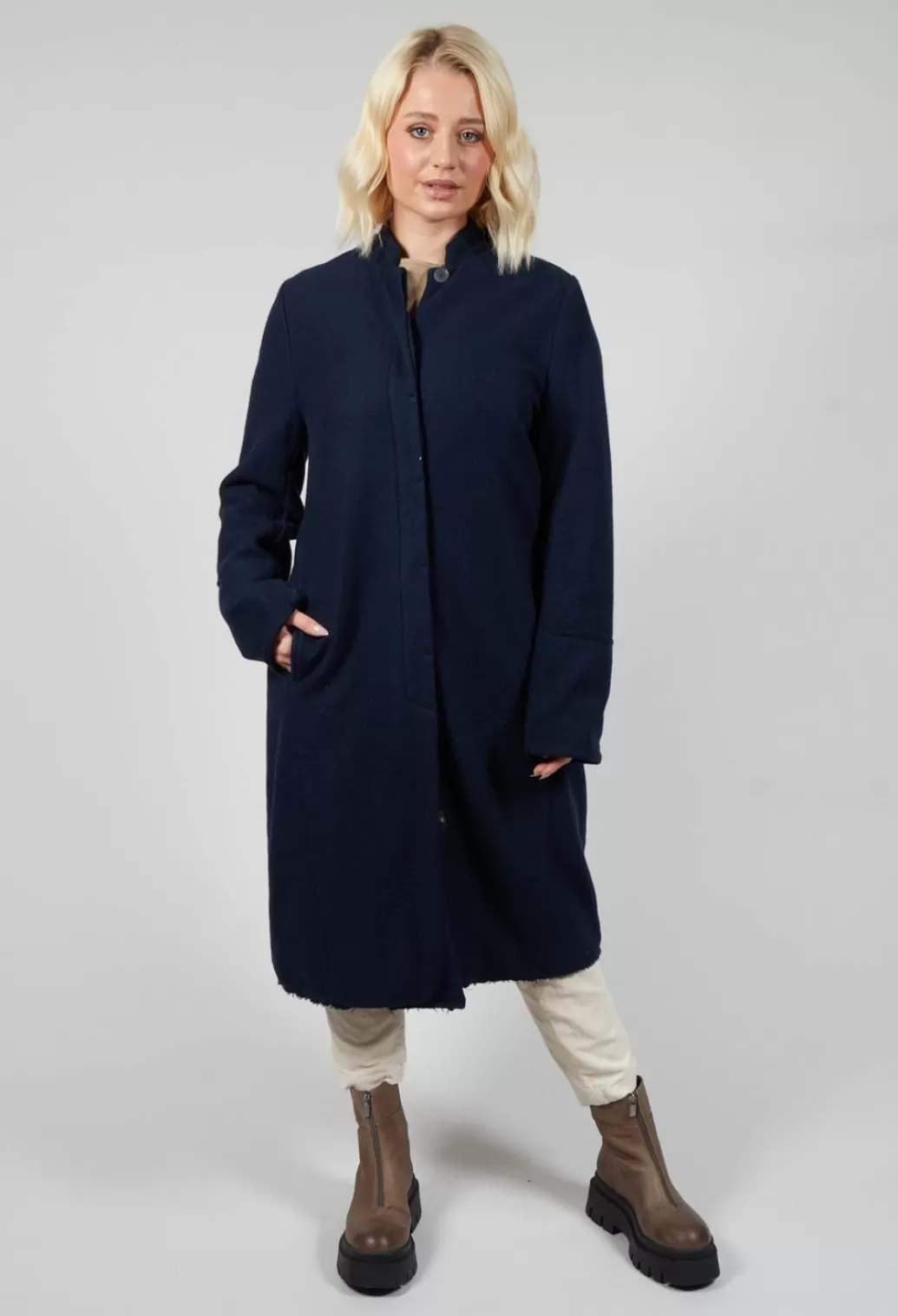 Coats^Aequamente Cashmere Duster Coat In Abiss