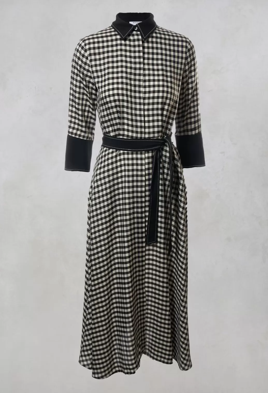 Dresses^Beatrice B Checked Shirt Dress In Black