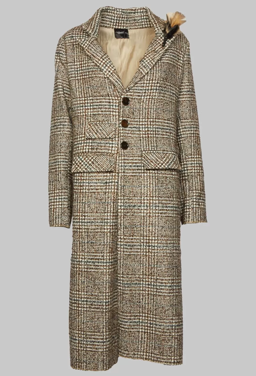 Coats^Umit Unal Checked Wool Coat In Brown