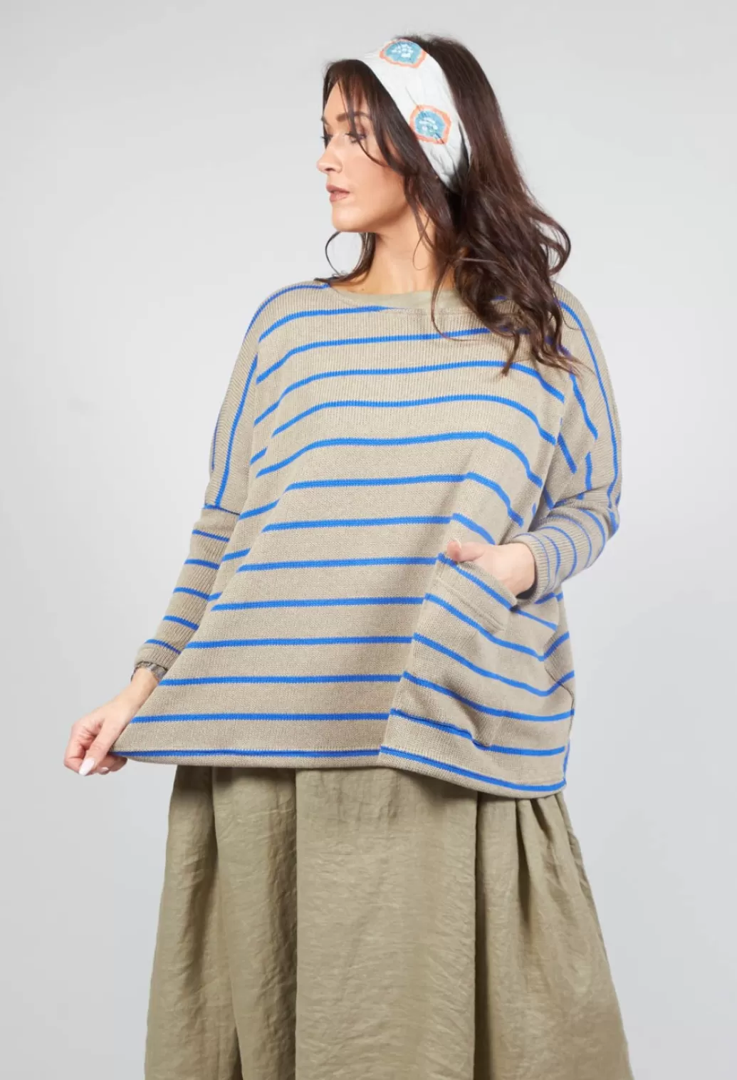 Jumpers^Mama B Choux Jumper In Riga Latte Officina Stripe