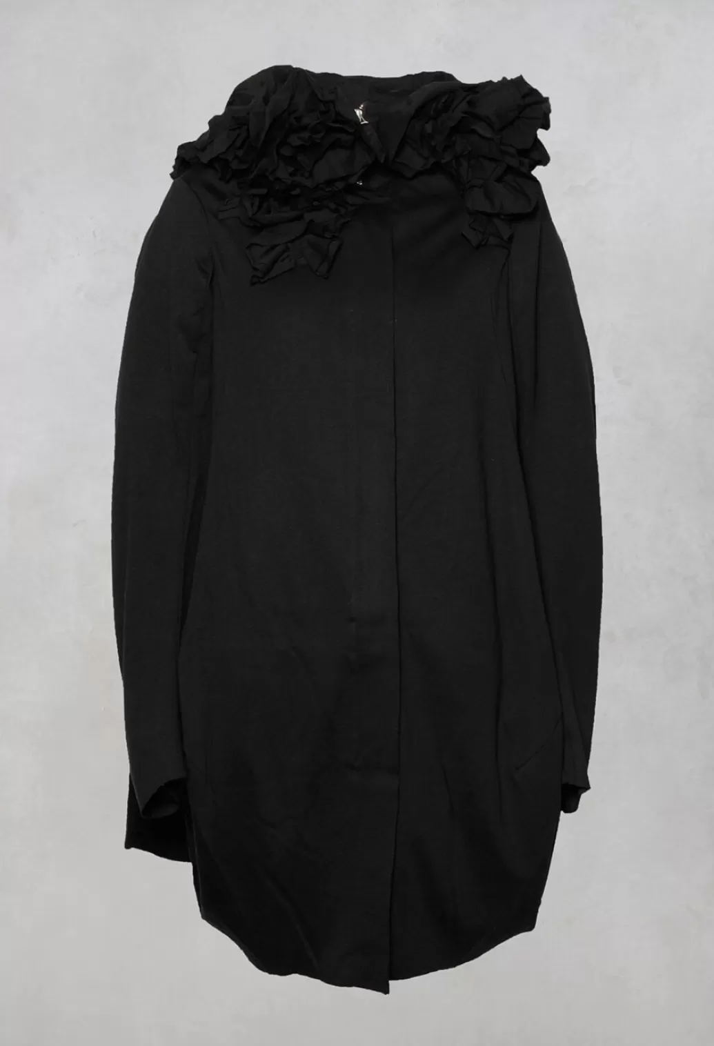 Jackets^Rundholz Mainline Coat With Ruffle Detail In Black