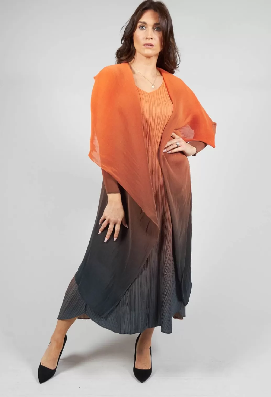 Coats^Alquema Collare Coat In Tangerine Shadow