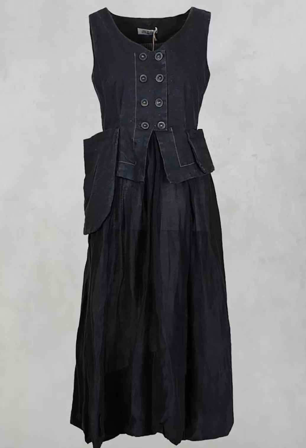 Dresses^Jayko Contrasting Mix Waistcoat Style Dress In Charcoal