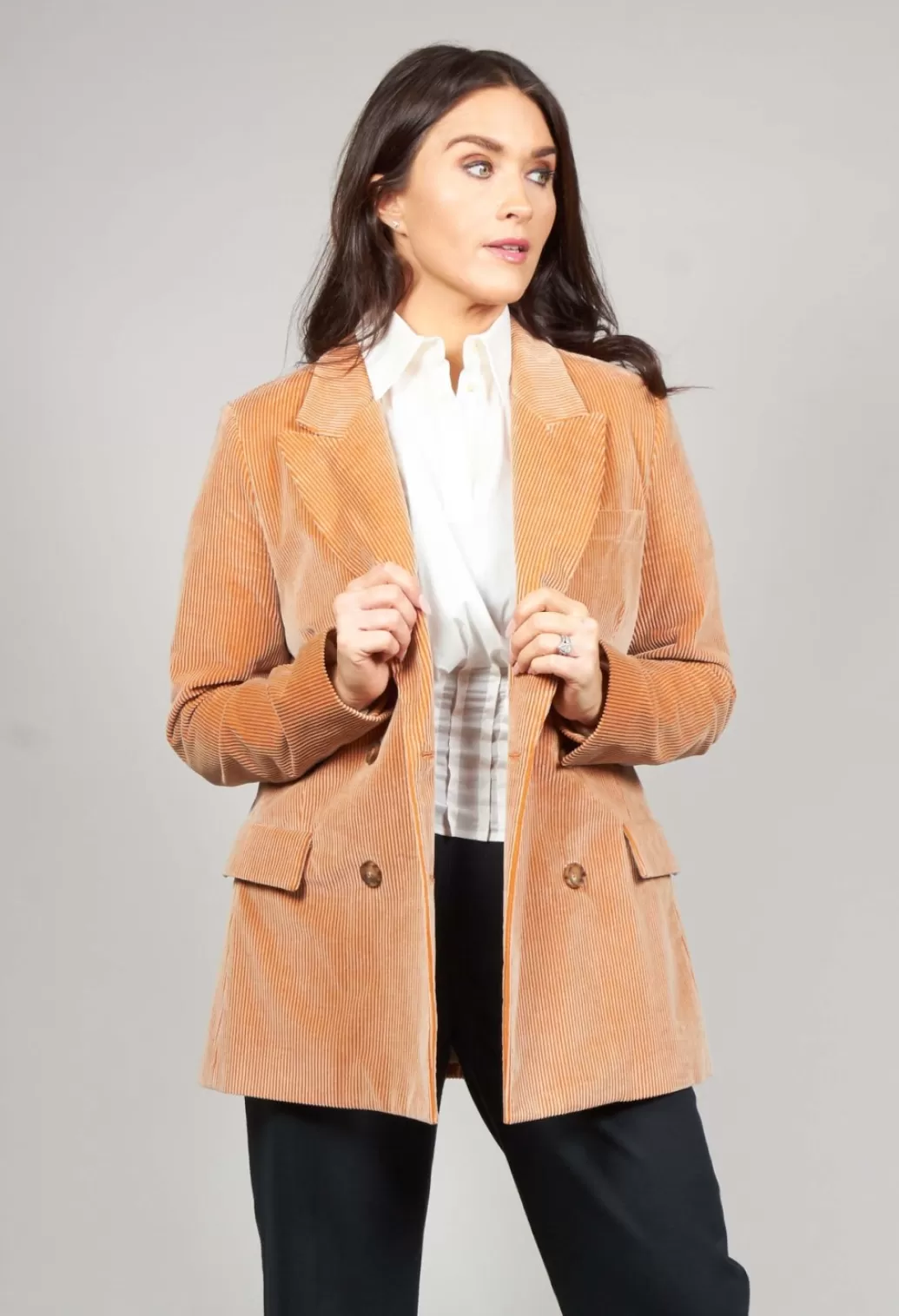 Jackets^Beatrice B Corduroy Jacket In Peach