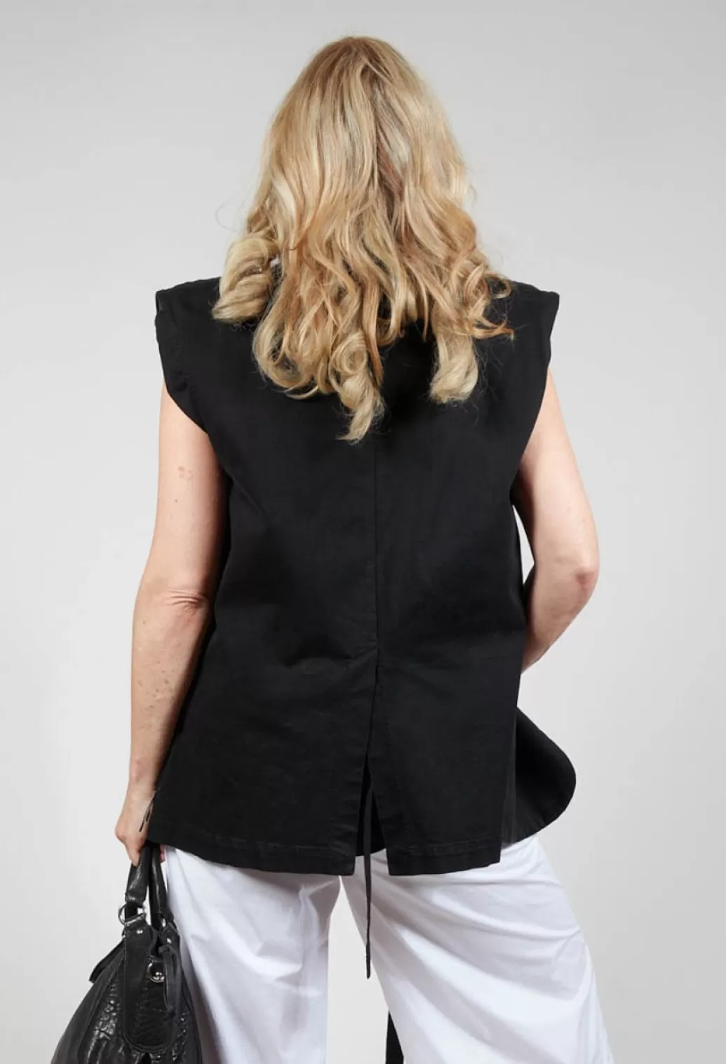 Jackets^Nostra Santissima Cotton Denim Waistcoat In Black