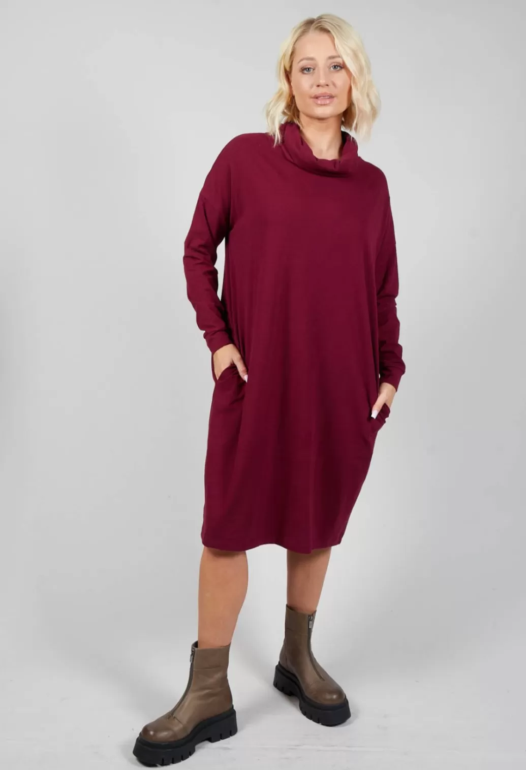 Dresses^Mes Soeurs & Moi Cowl Neck Jersey Dress In Prune