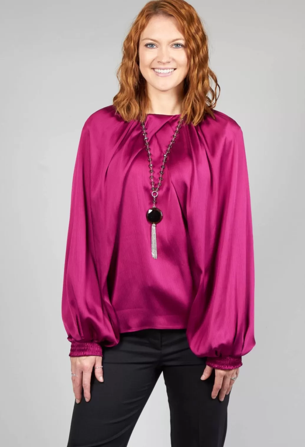 Shirts & Blouses^Beatrice B Crepe Shirt In Metallic Pink