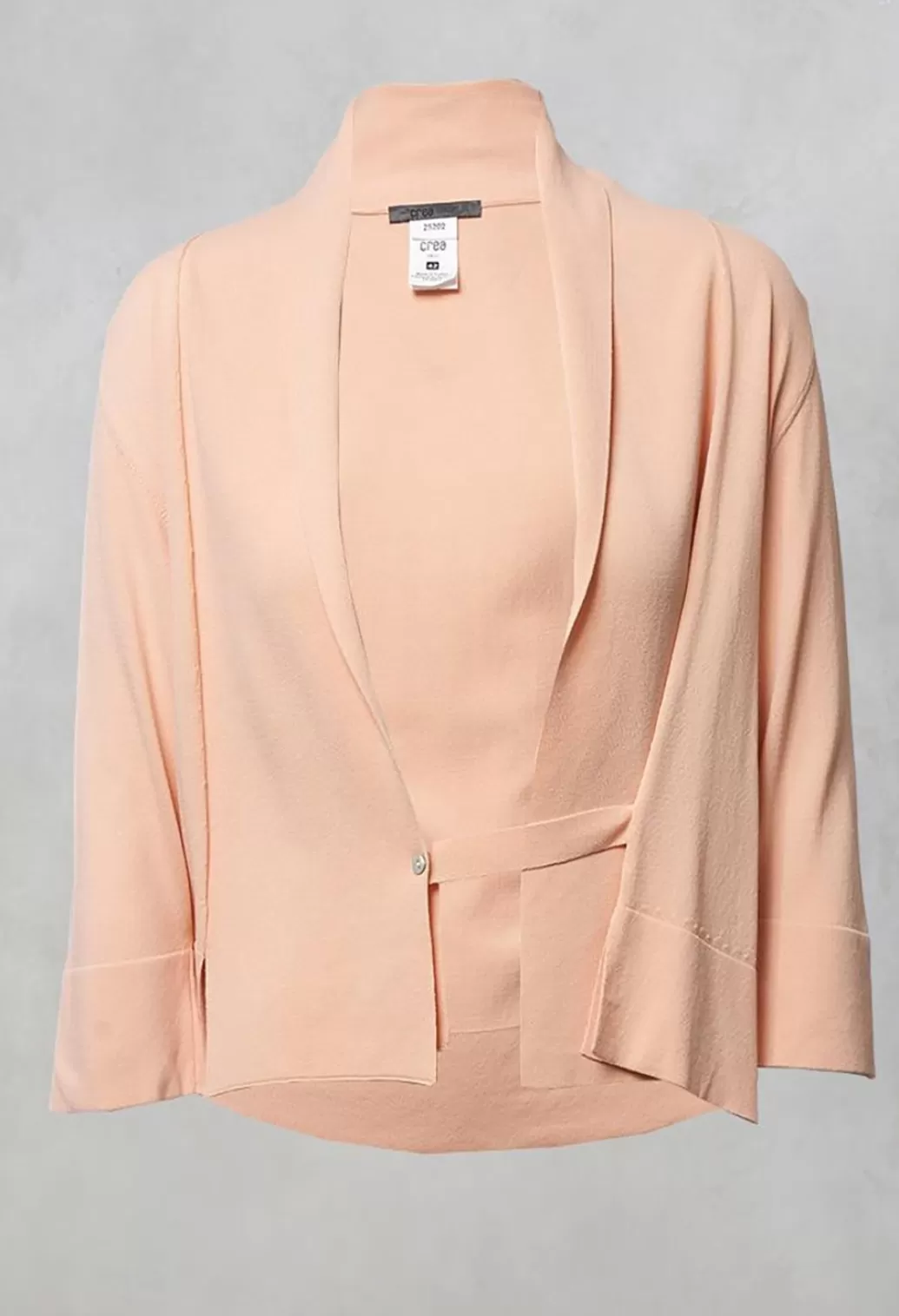 Jackets^Crea Concept Cropped Cardigan With Button In Baby Peach