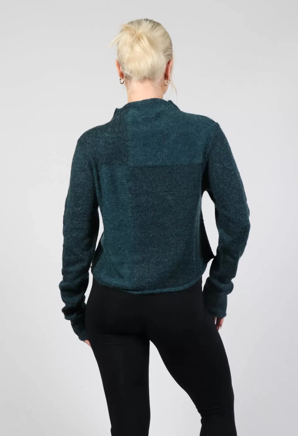 Cardigans^Rundholz Black Label Cropped Cardigan With Contrasting Knit In Forest