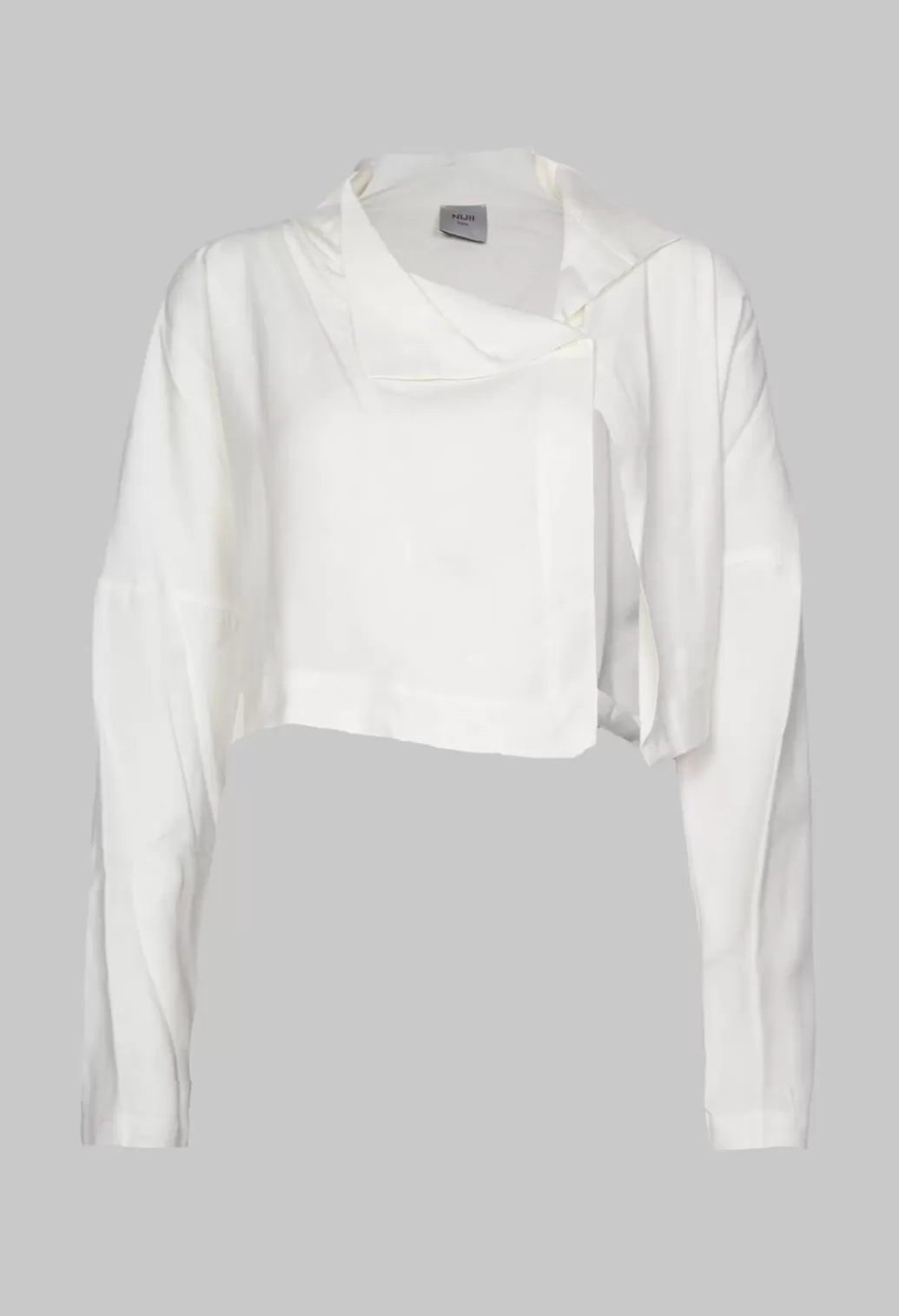 Jackets^Nijii Cropped Cardigan With Pointed Collar In White