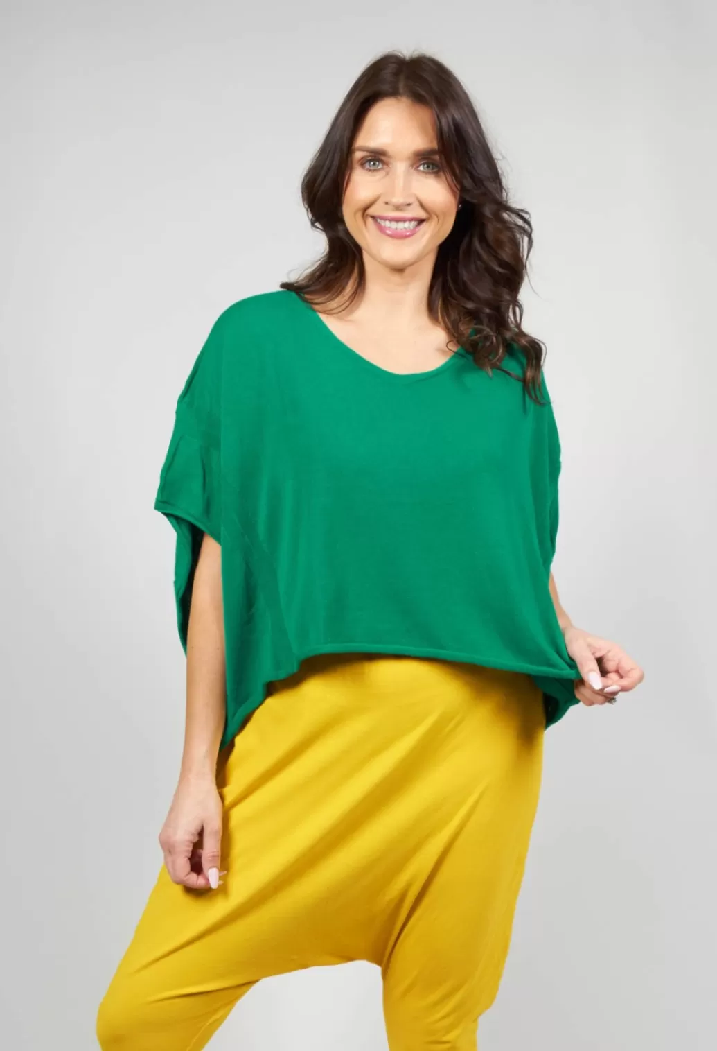 Jumpers^Rundholz Dip Cropped Loose Fit Top In Green