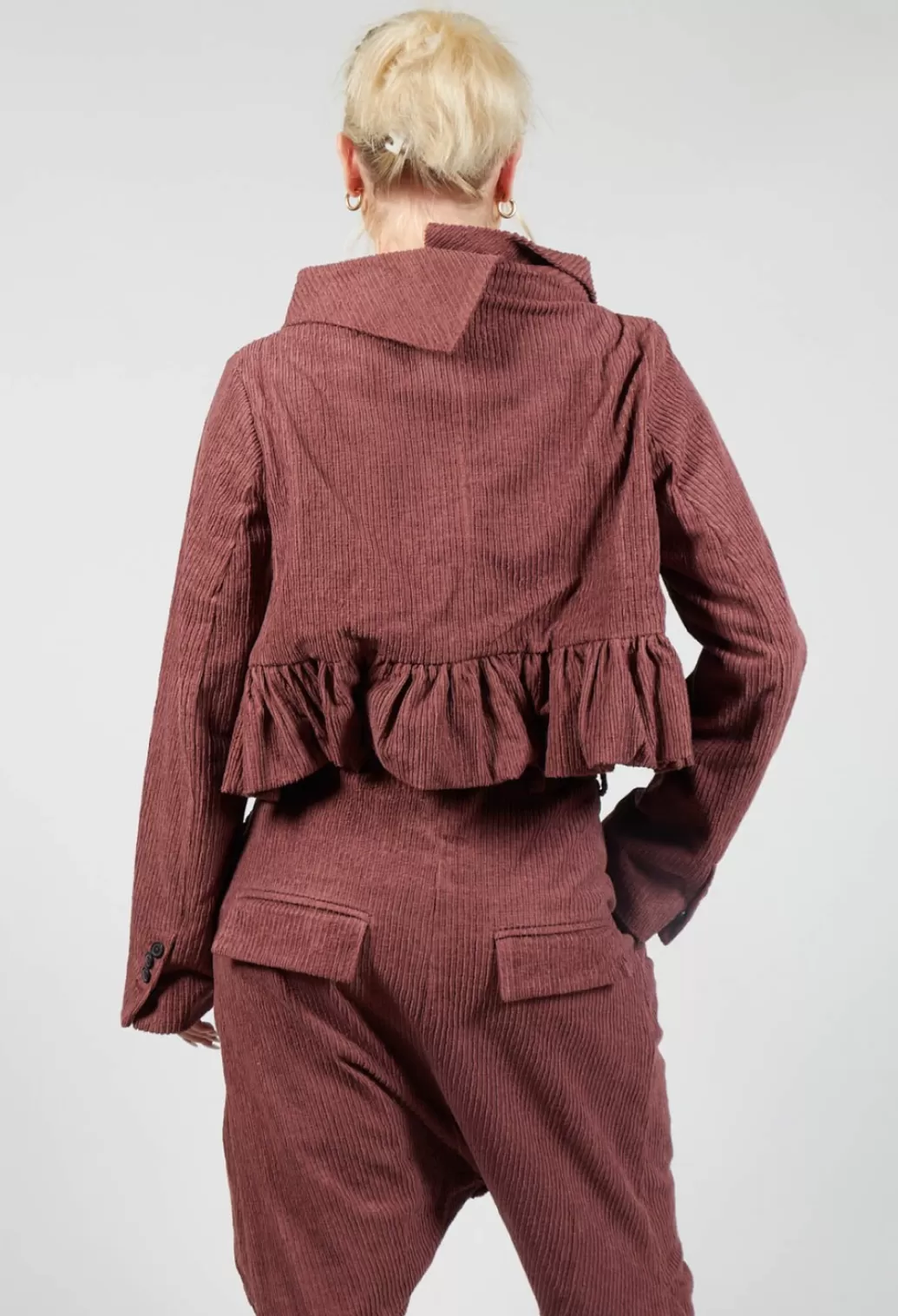 Jackets^Rundholz Mainline Cropped Peplum Jacket In Rust