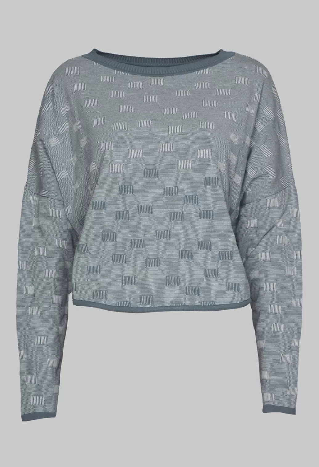 Jumpers^Sarah Pacini Cropped Textured Sweater In Baby Blue