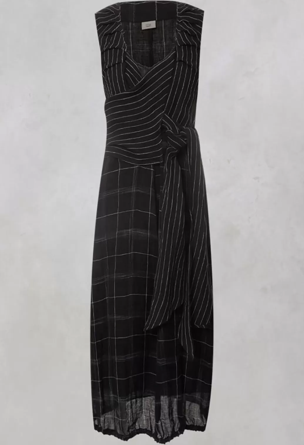 Dresses^Crea Concept Cross Over Sleeveless Midi Dress In Black Check