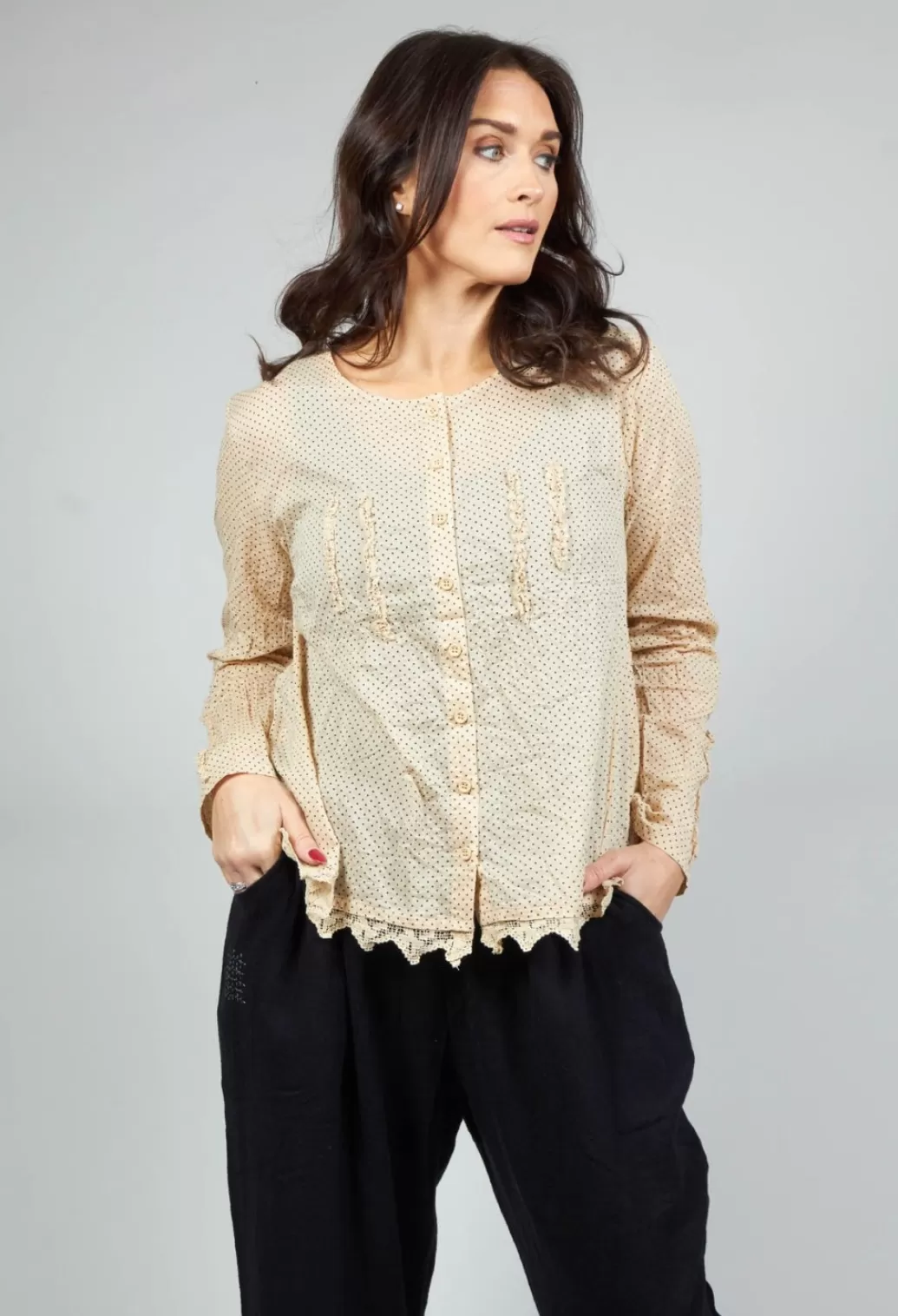 Shirts & Blouses^Ewa I Walla Dot Voile Kajsa Blouse In Beige