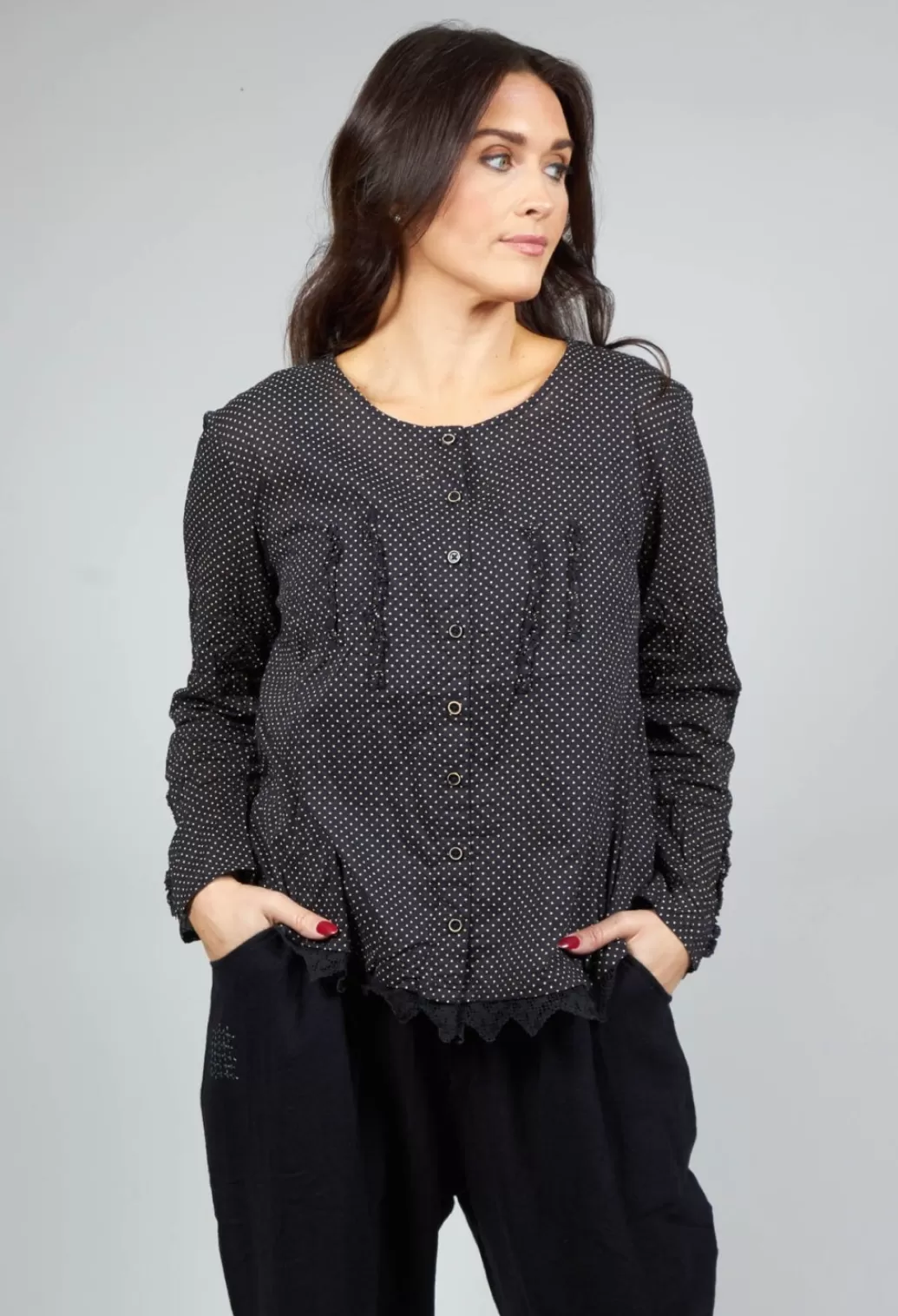 Shirts & Blouses^Ewa I Walla Dot Voile Kajsa Blouse In Black