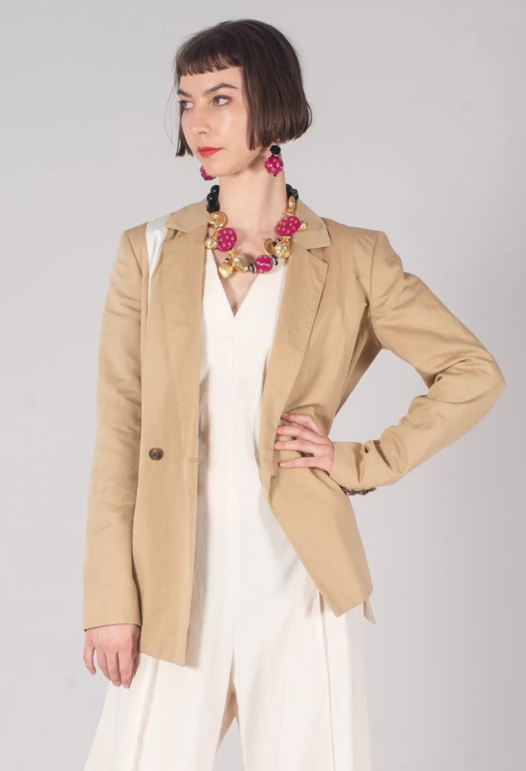 Jackets^Malloni Double Breasted Blazer In Cerotto