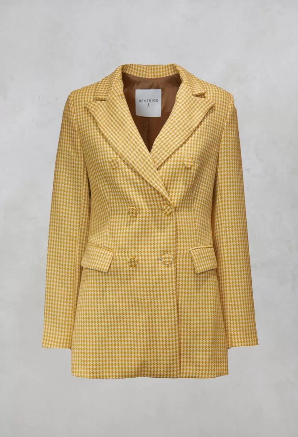 Jackets^Beatrice B Double Breasted Blazer In Cream Yellow