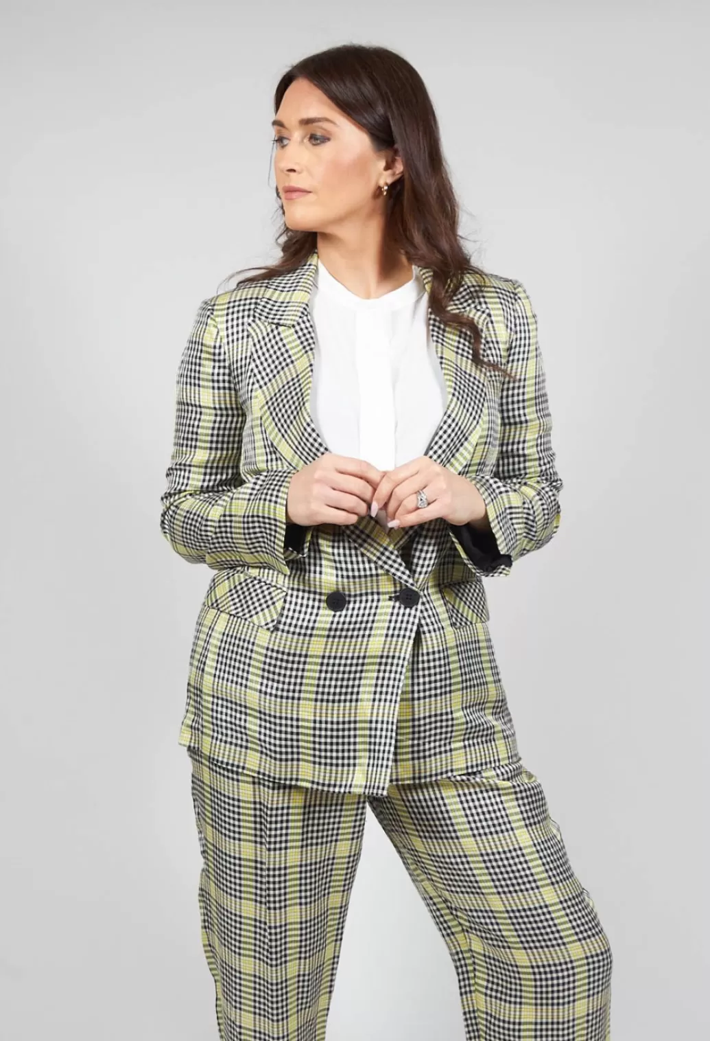 Jackets^Beatrice B Double Breasted Blazer In Yellow