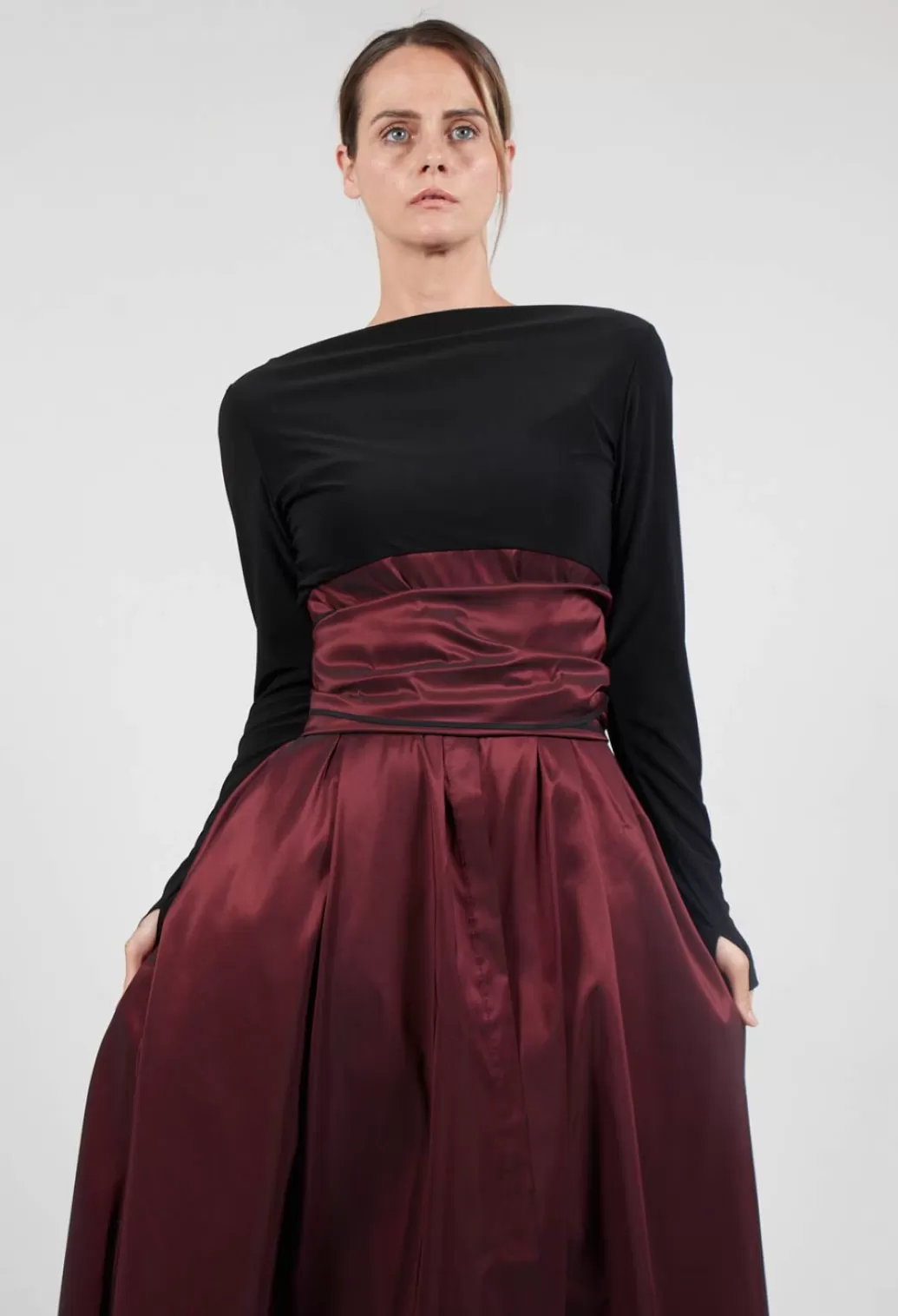 Dresses^Xenia Design Dress Kivi2 In Black Burgundy