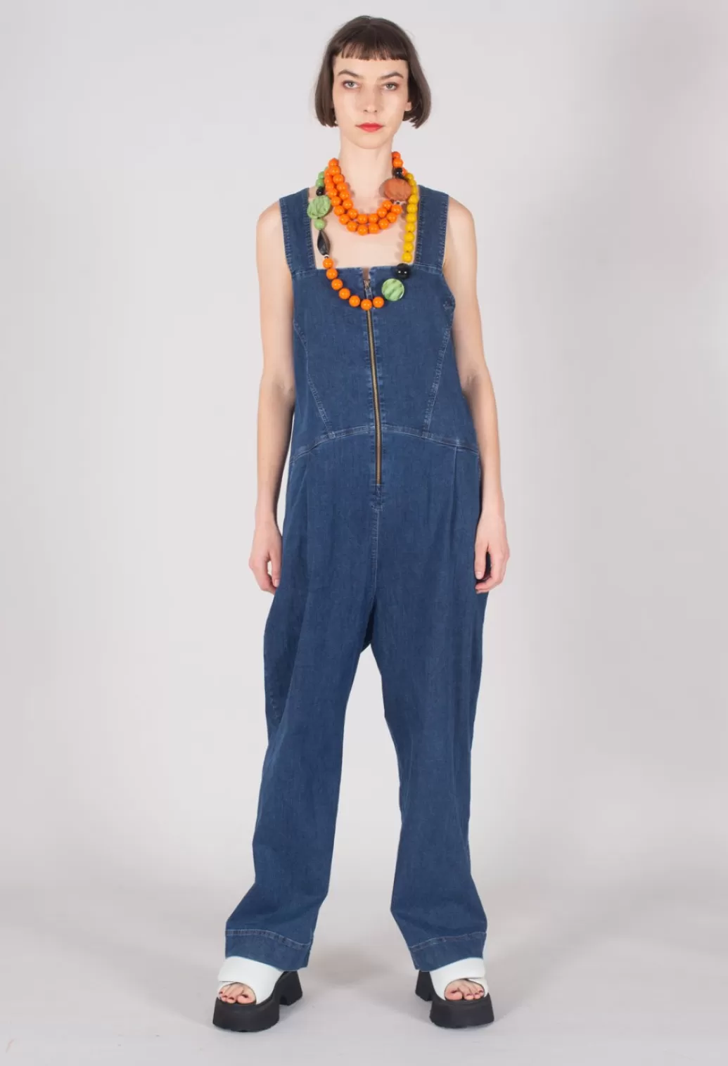 Jumpsuits^Elli Drop Crotch Denim Jumpsuit In Blue