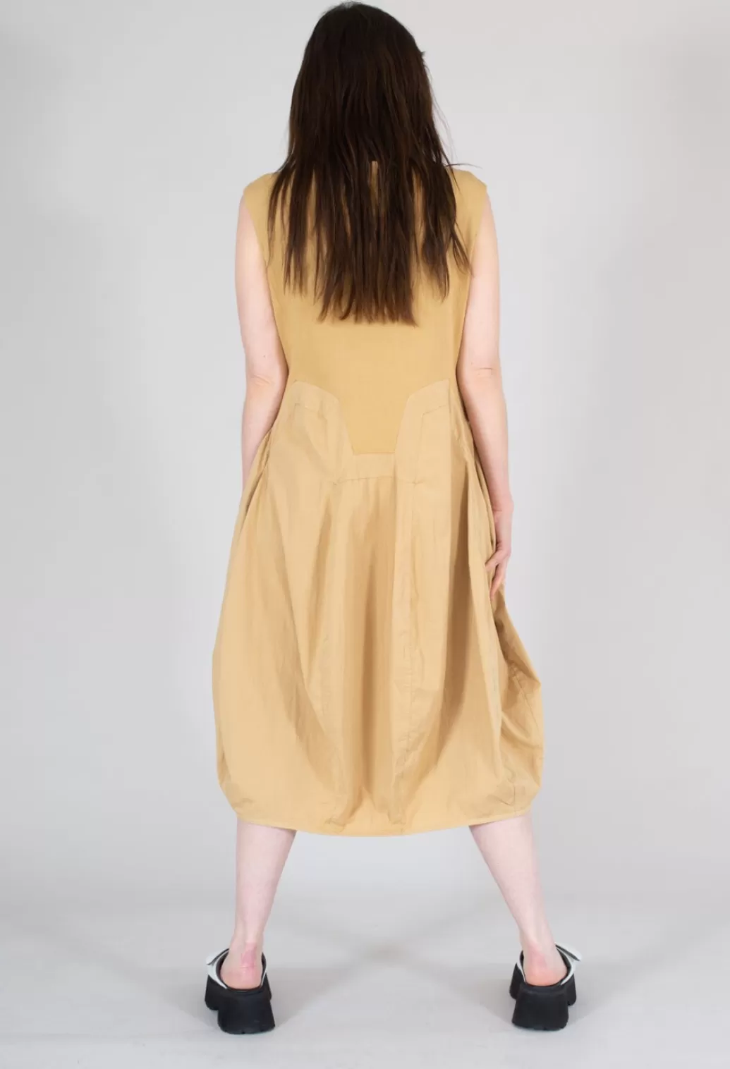 Dresses^Rundholz Black Label Dual Fabric Dress With Tulip Hem In Corn