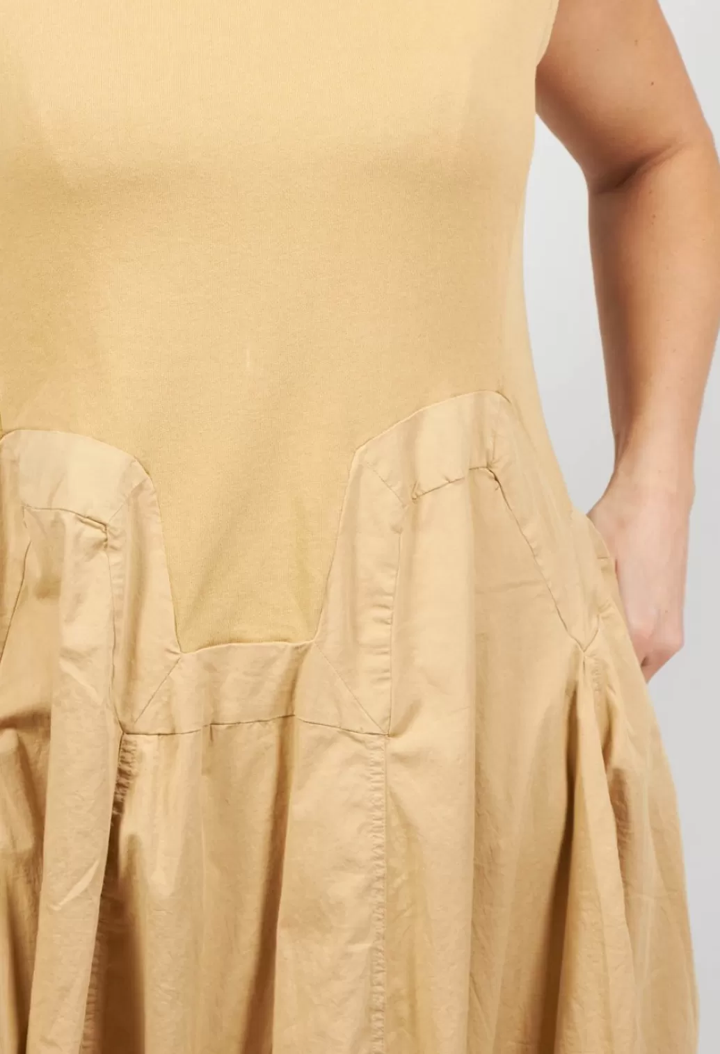 Dresses^Rundholz Black Label Dual Fabric Dress With Tulip Hem In Corn