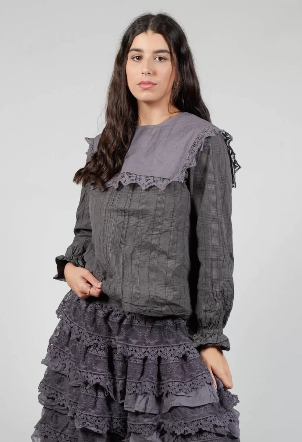 Shirts & Blouses^Ewa I Walla Edit Blouse In Original Checked Cotton