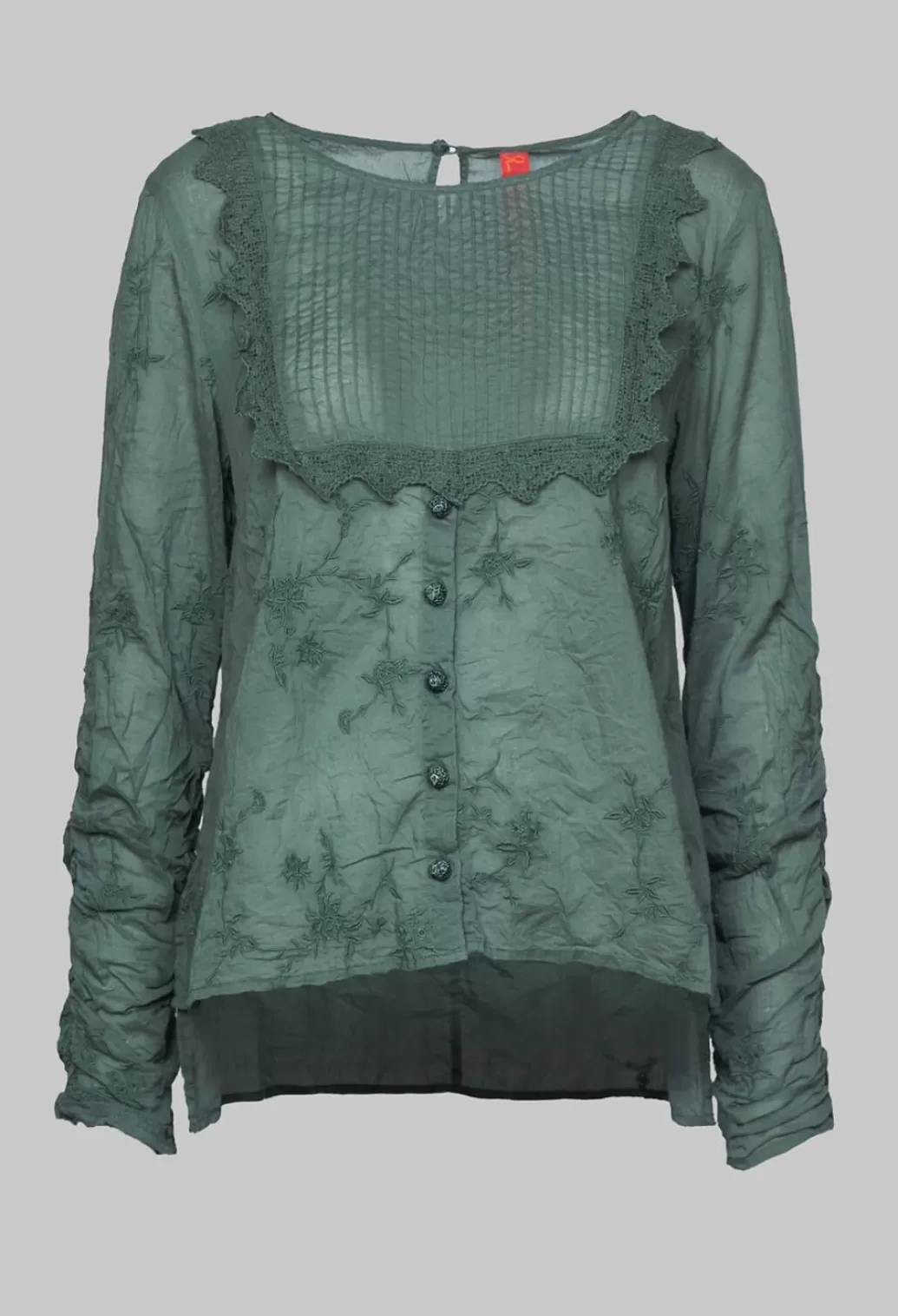 Shirts & Blouses^Ewa I Walla Embroidered Voile Mabel Blouse In Pine Green