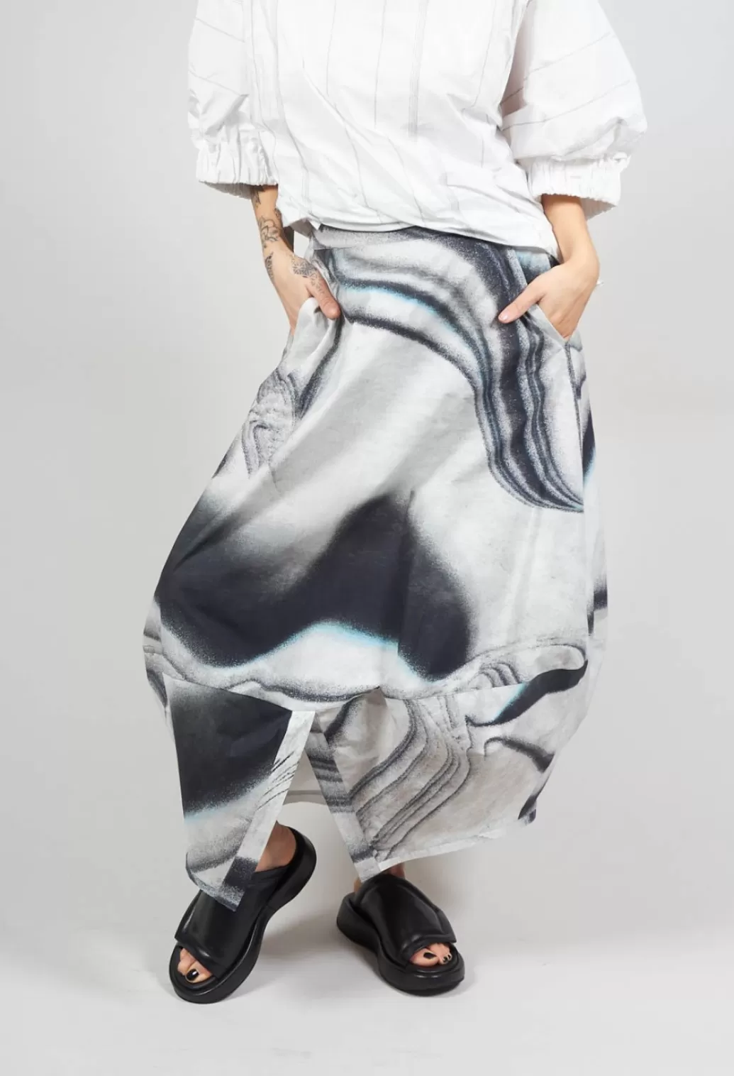 Skirts^Xenia Design Esma Skirt In Grey Blue