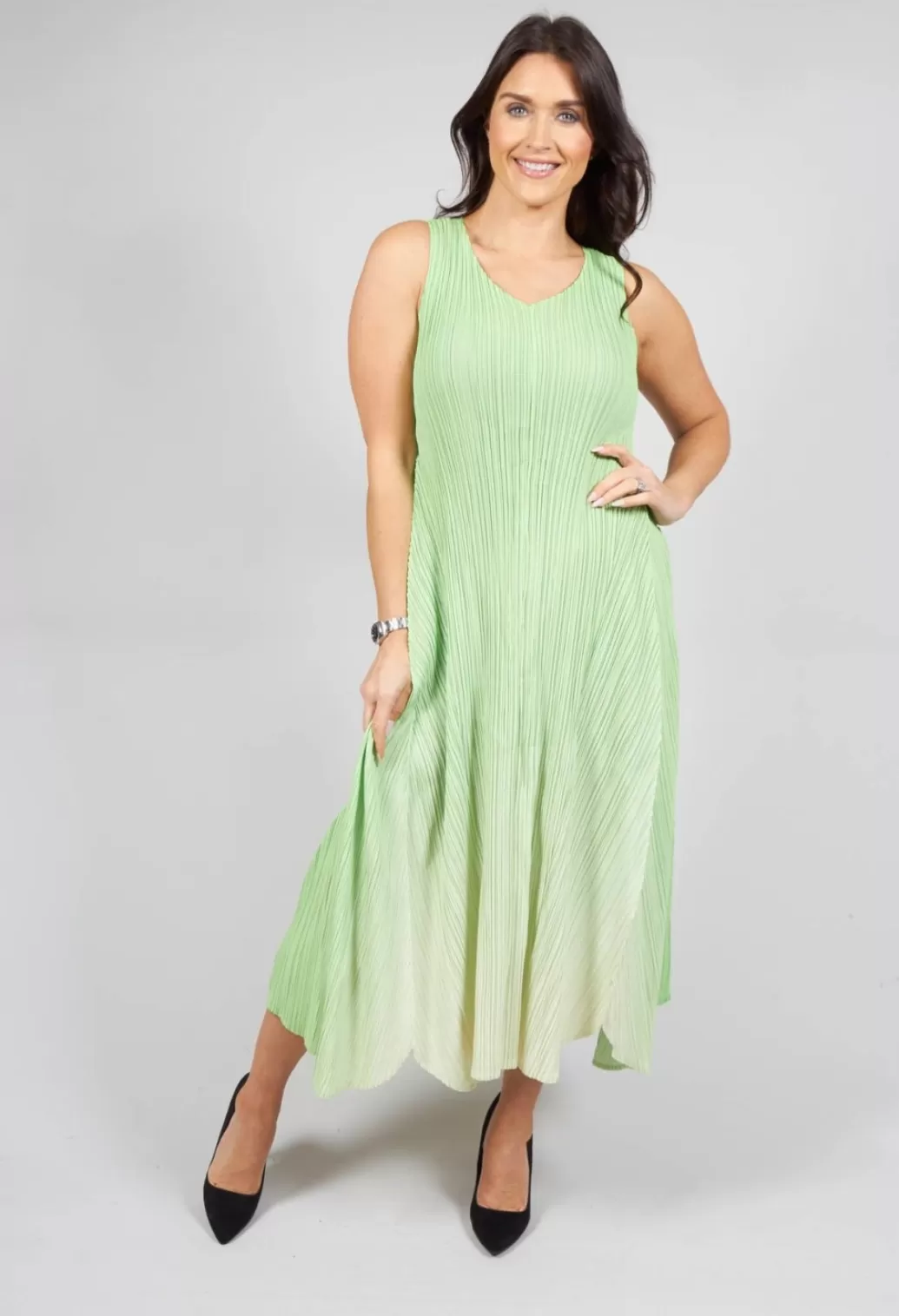 Dresses^Alquema Estrella Dress In Jade And Wheat