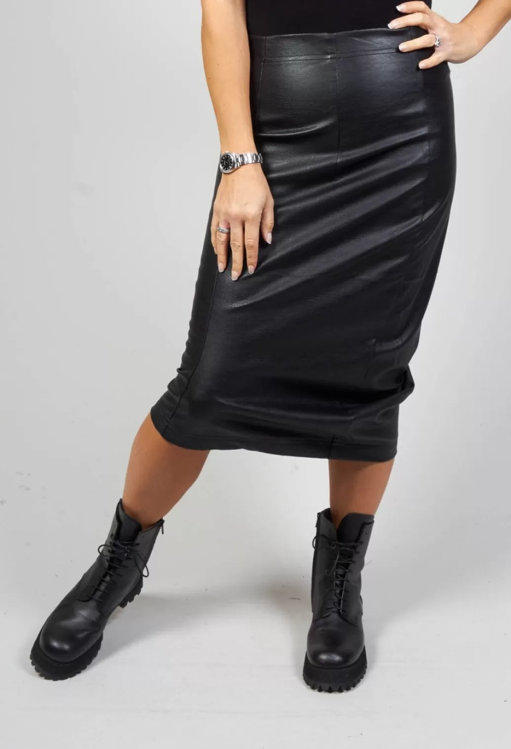 Skirts^Rundholz Black Label Faux Leather Pencil Skirt In Black