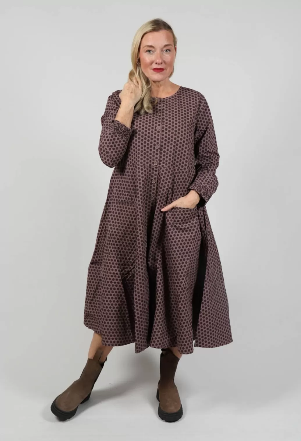 Dresses^Ewa I Walla Filippa Dress In Dark Mauve