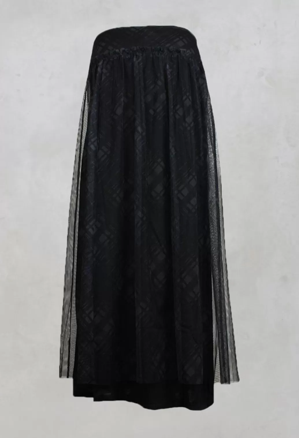 Skirts^Lilith Fine Jersey Skirt With Net Overlay In Inox