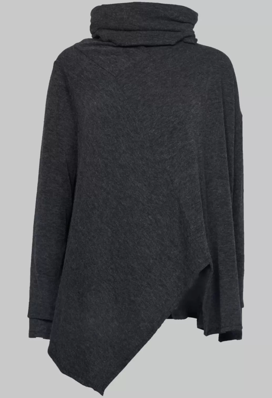 Jumpers^Xenia Design Fine Knit Jumper With Detatched Cuffs And Snood In Grey