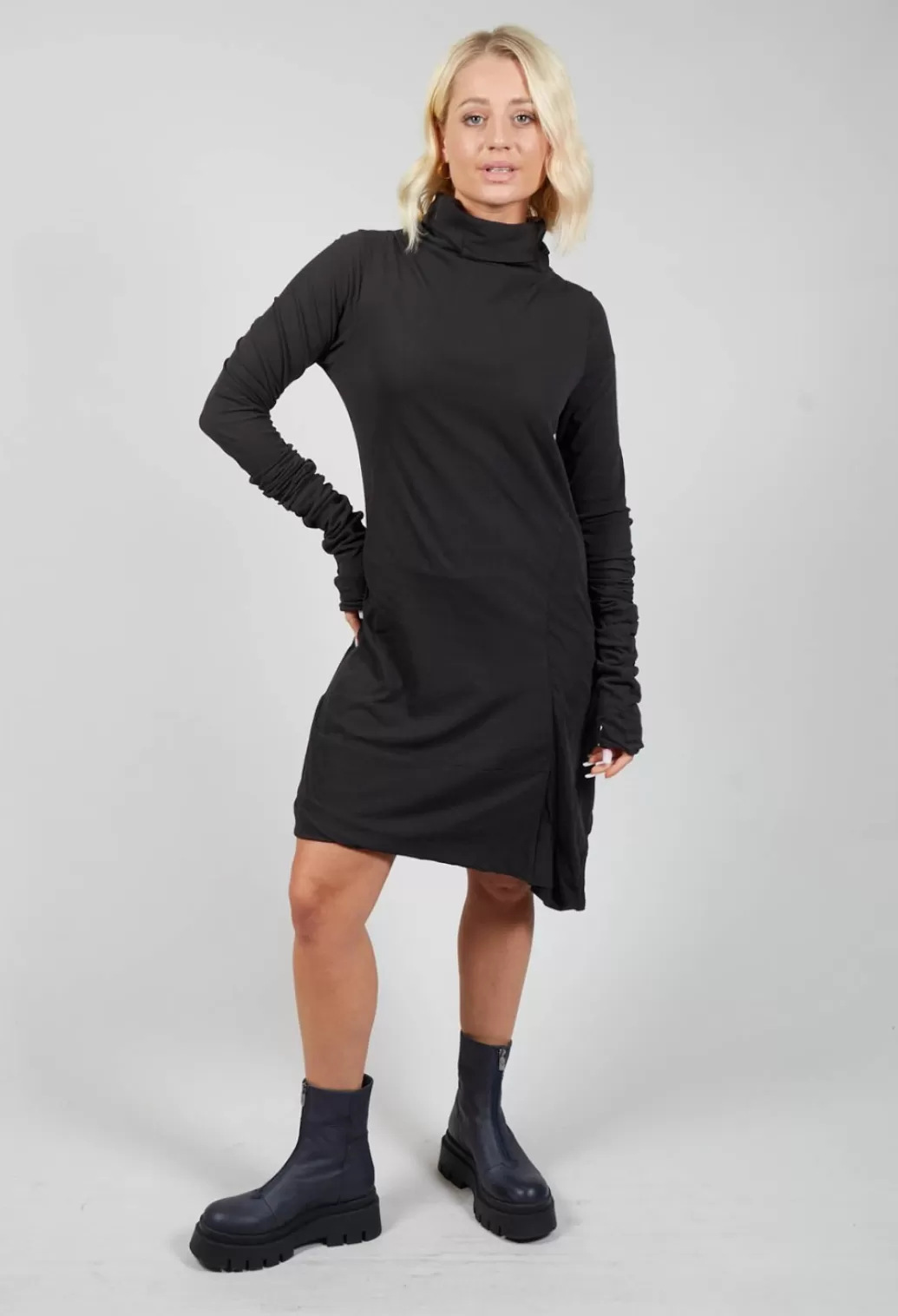 Dresses^Rundholz Dip Fitted Jersey Tunic With Roll Neck In Wood